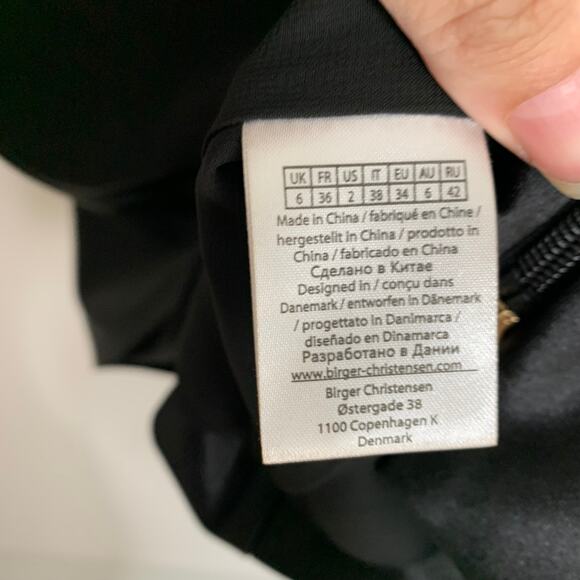 Rotate Annie Frill Trim Satin Black Mini Dress Womens New US 2 - Picture 15 of 16